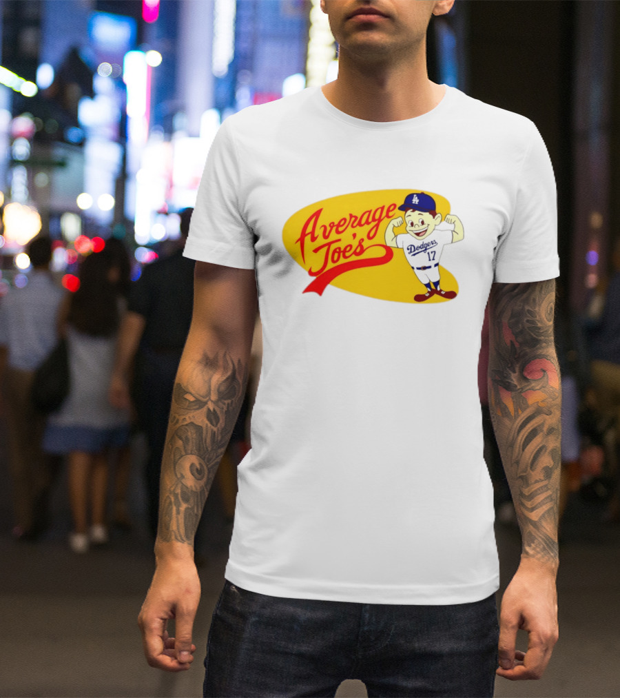 Average Joe's Dodgers No 17 LA Cartoon T-Shirt