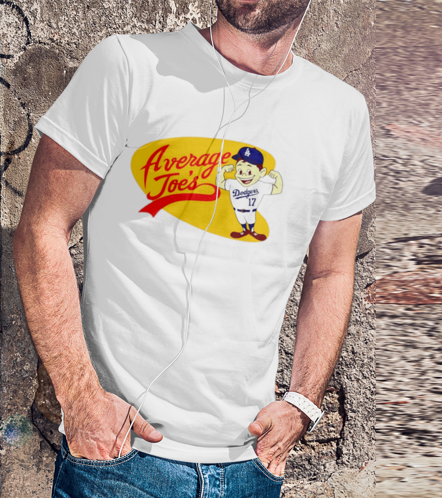 Average Joe's Dodgers No 17 LA Cartoon T-Shirt