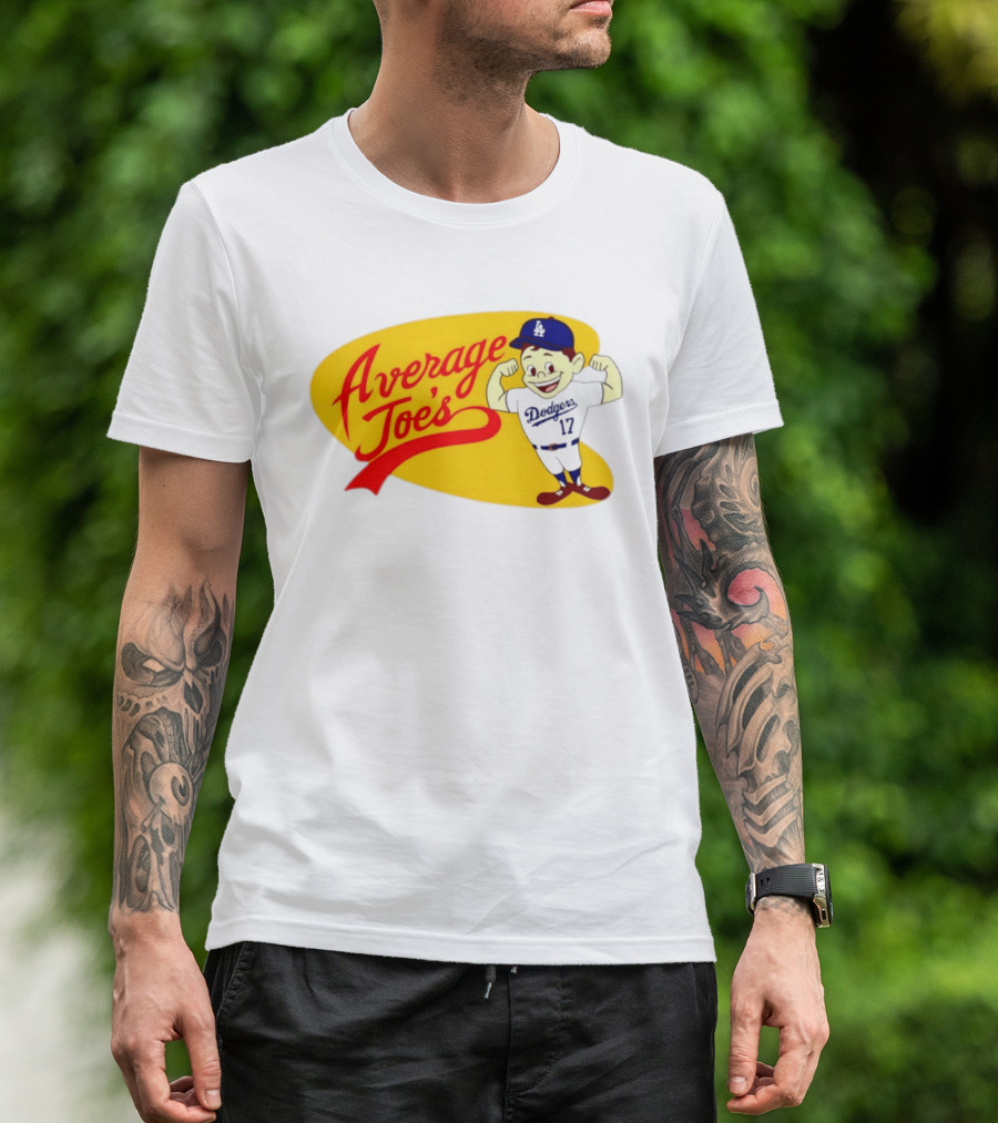 Average Joe's Dodgers No 17 LA Cartoon T-Shirt