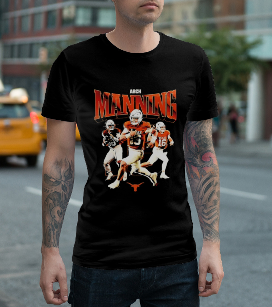 Arch Manning 16 Texas Longhorns NCAA Football Player Manning T-Shirt