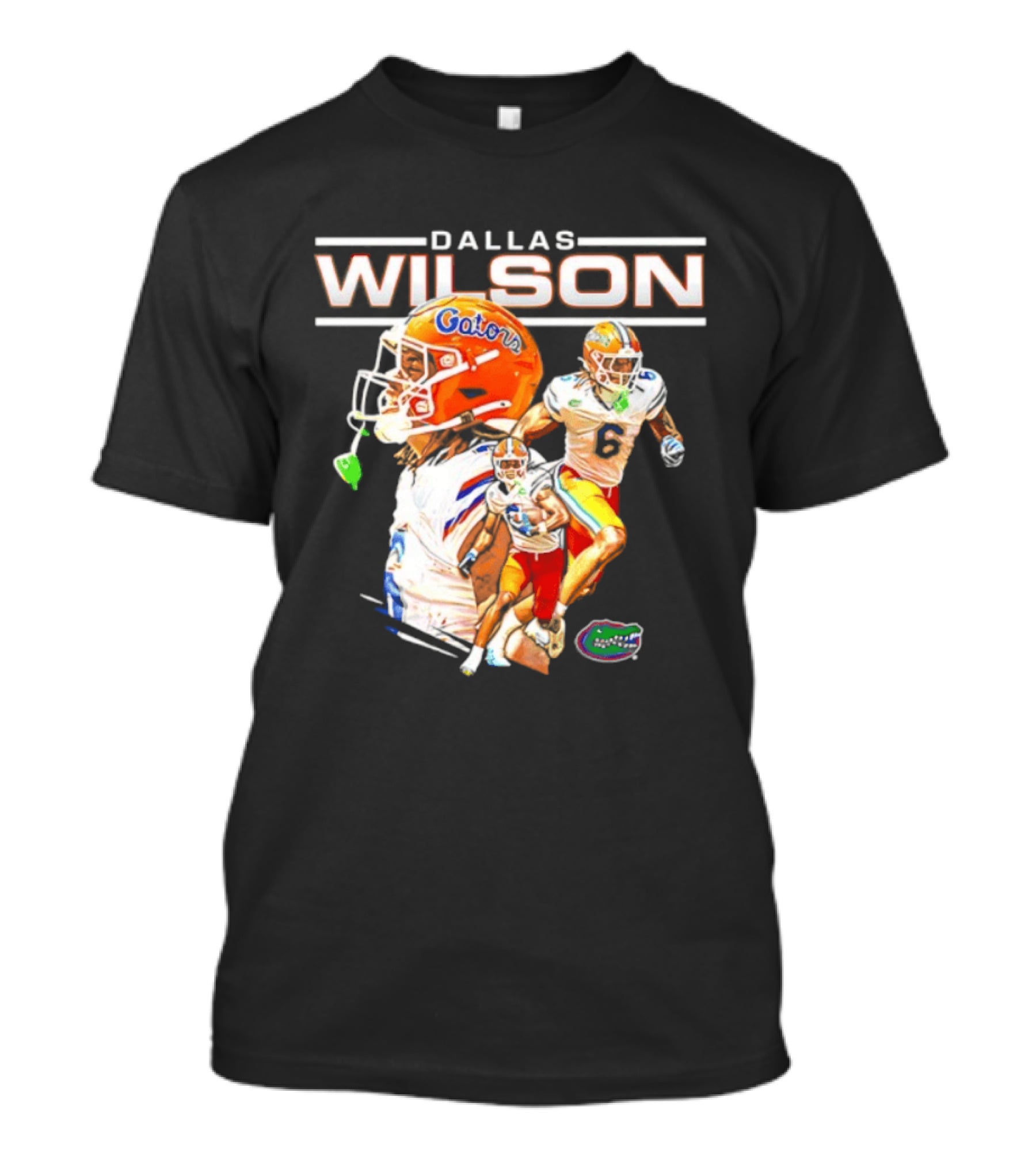 Dallas Wilson 6 Gators University Of Florida Football Player NCAA T-Shirt