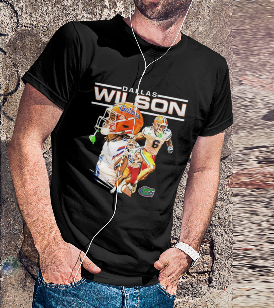 Dallas Wilson 6 Gators University Of Florida Football Player NCAA T-Shirt