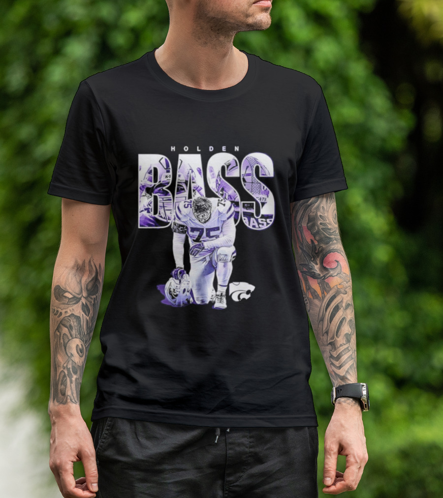 Holden Bass 75 Kansas State NCAA Football Stamped Show Respect T-Shirt