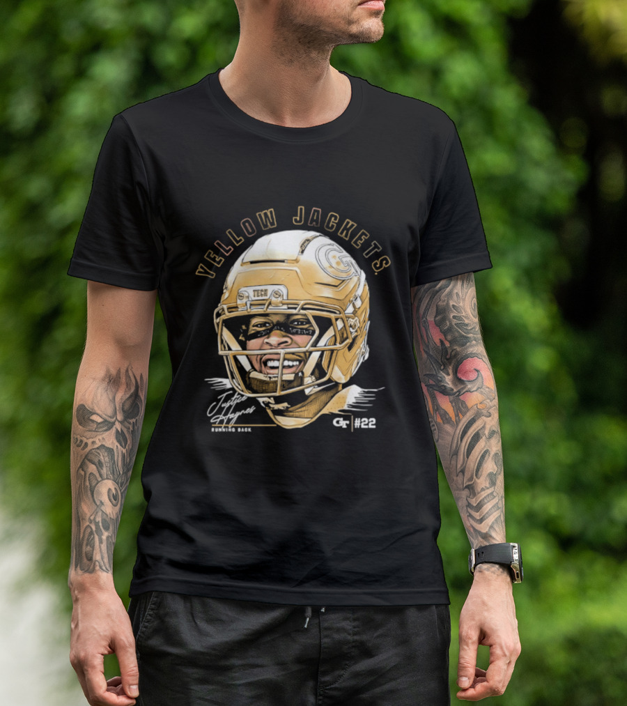 Georgia Tech Yellow Jackets Justice Haynes Running Back 22 Football T-Shirt