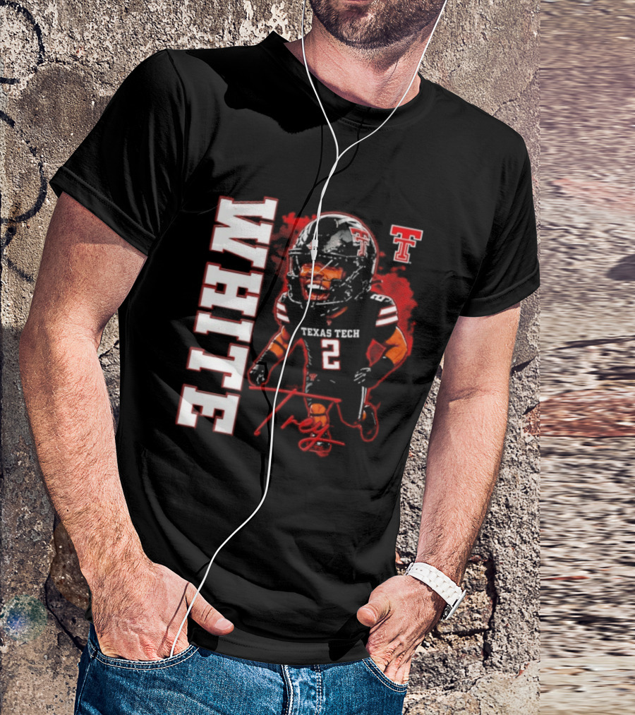 Texas Tech Red Raiders Trey White 2 NCAA Football Caricature T-Shirt