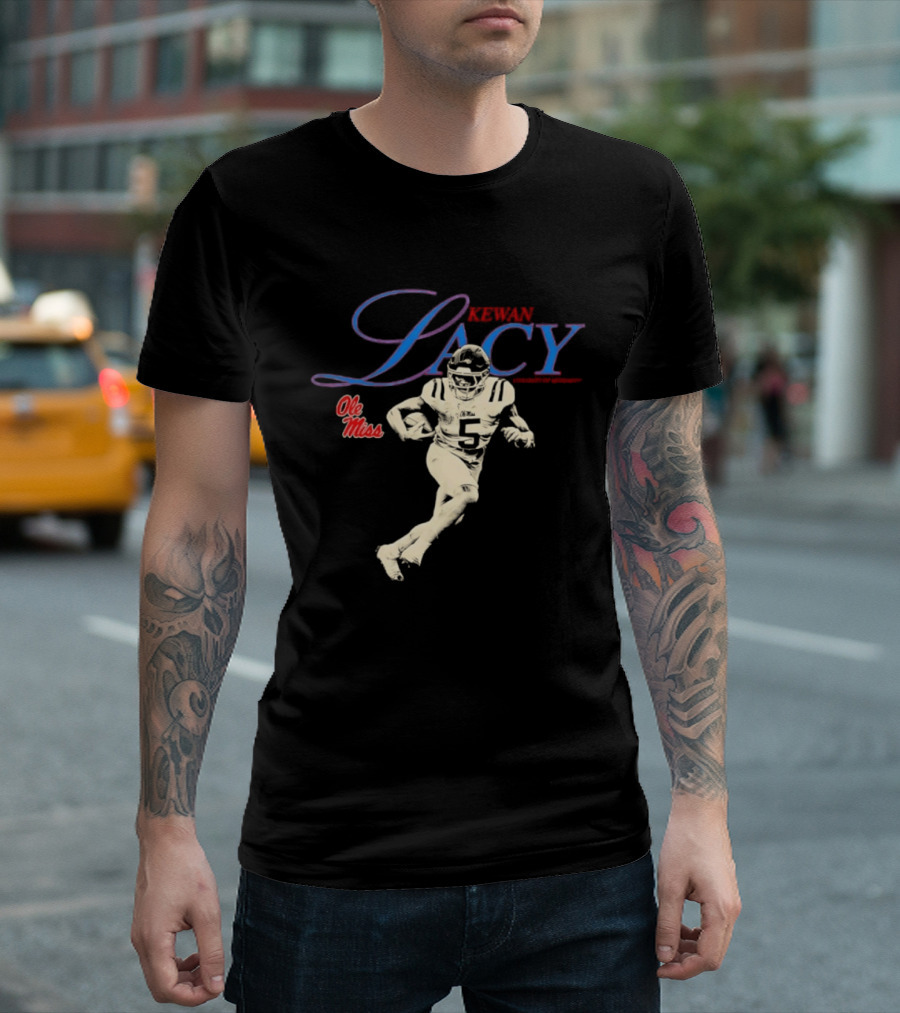Kewan Lacy 5 Ole Miss Rebels NCAA Football Player T-Shirt