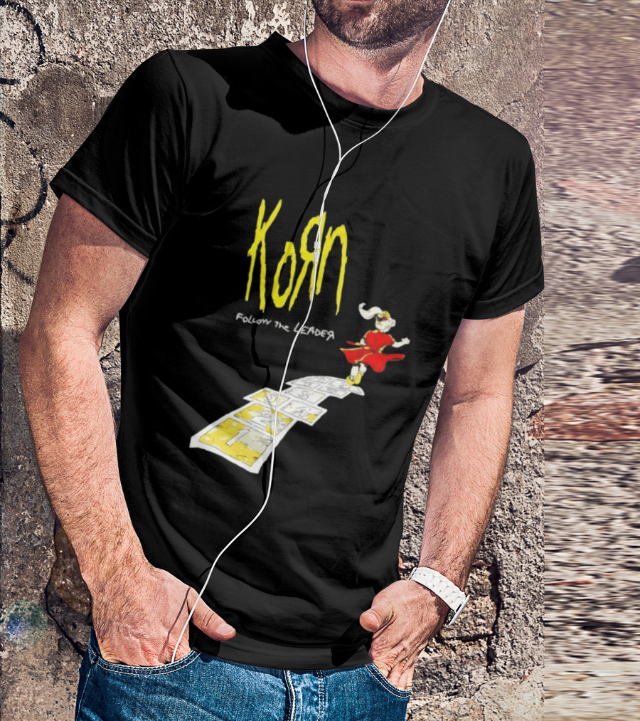 Korn Follow The Leader Nu Metal Band Hopscotch Cover T-Shirt
