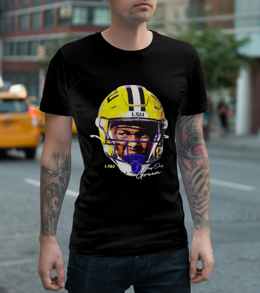Trey'Dez Green LSU Tigers Football Helmet NCAA Sports T-Shirt