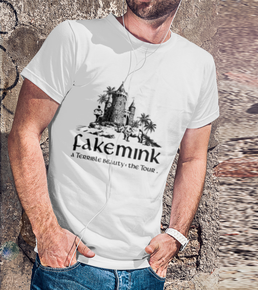 Fakemink A Terrible Beauty The Castle Longsleeve White T-Shirt