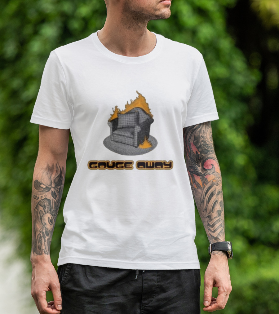 Pillowhead Shop Gouge Away Chair On Fire Ringer T-Shirt