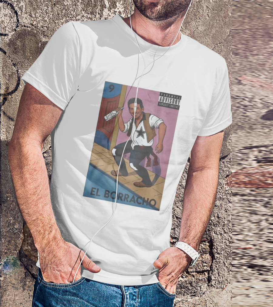 Tony Romo El Borracho Parental Explicit Content 9 Dallas Football Star T-Shirt