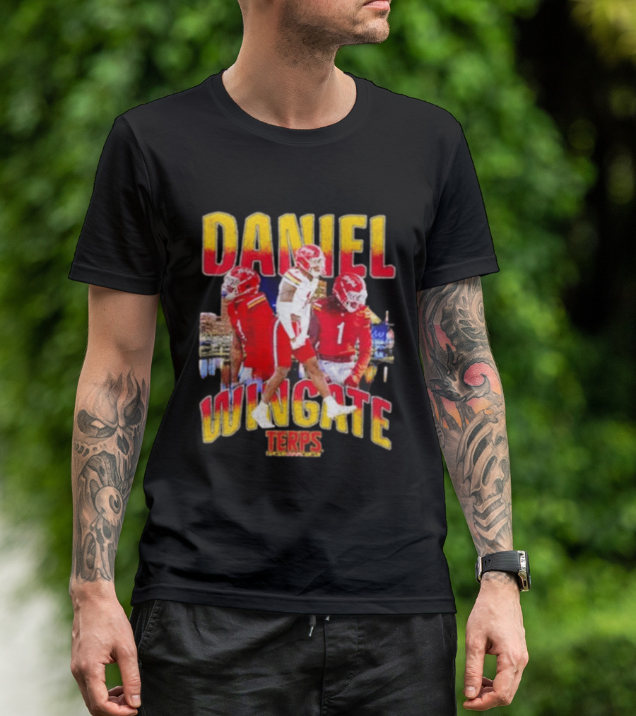 Daniel Wingate Terps No 1 Maryland Football Collage T-Shirt