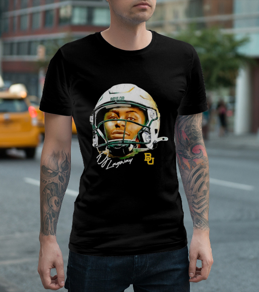 DJ Lagway Baylor Bears NCAA Football Caricature Baylor Helmet T-Shirt