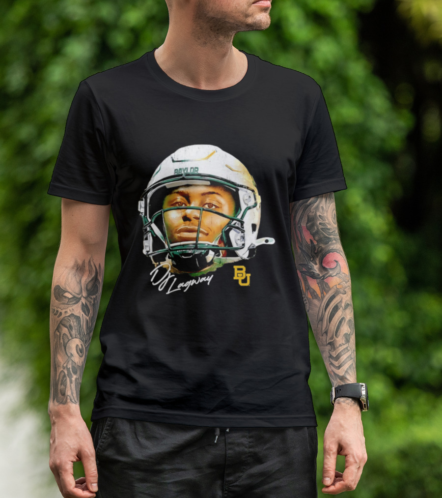 DJ Lagway Baylor Bears NCAA Football Caricature Baylor Helmet T-Shirt