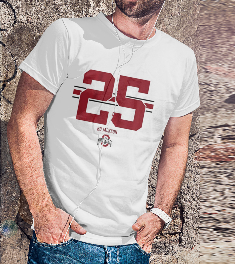 Bo Jackson 25 Ohio State Buckeyes NCAA Football T-Shirt