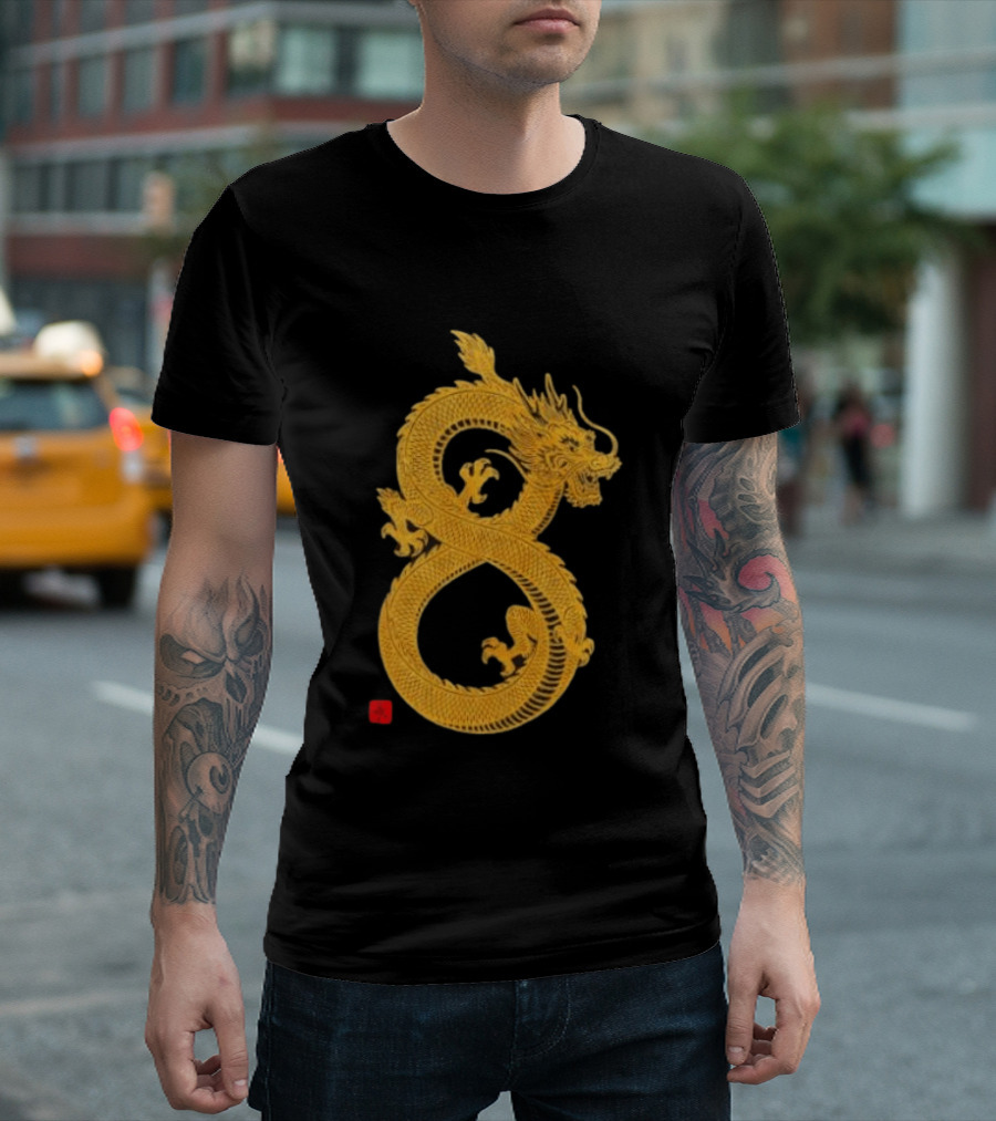 Infinity Dragon Of Fortune Mythical Serpent Symbol Asian Lore T-Shirt