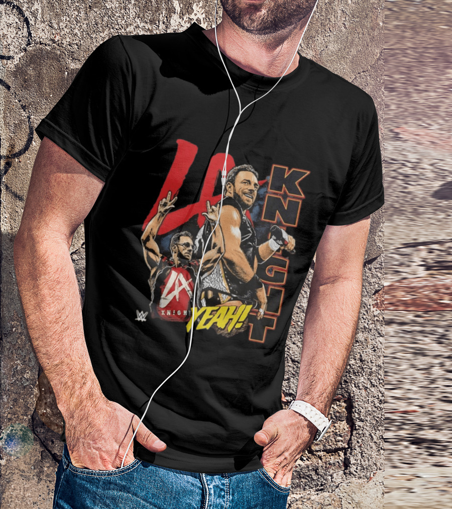 LA Knight WWE Yeah Vertical Name 2026 T-Shirt