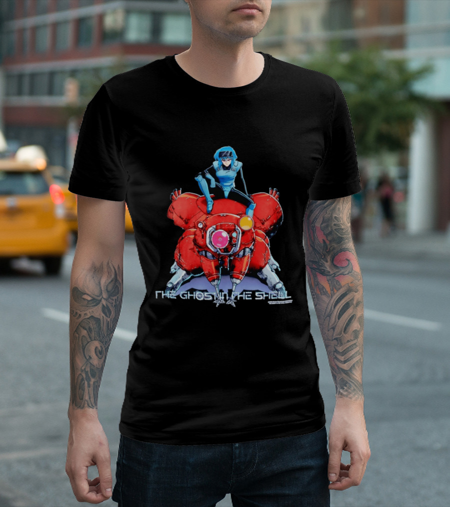 Motoko Kusanagi On Tachikoma The Ghost In The Shell Anime T-Shirt