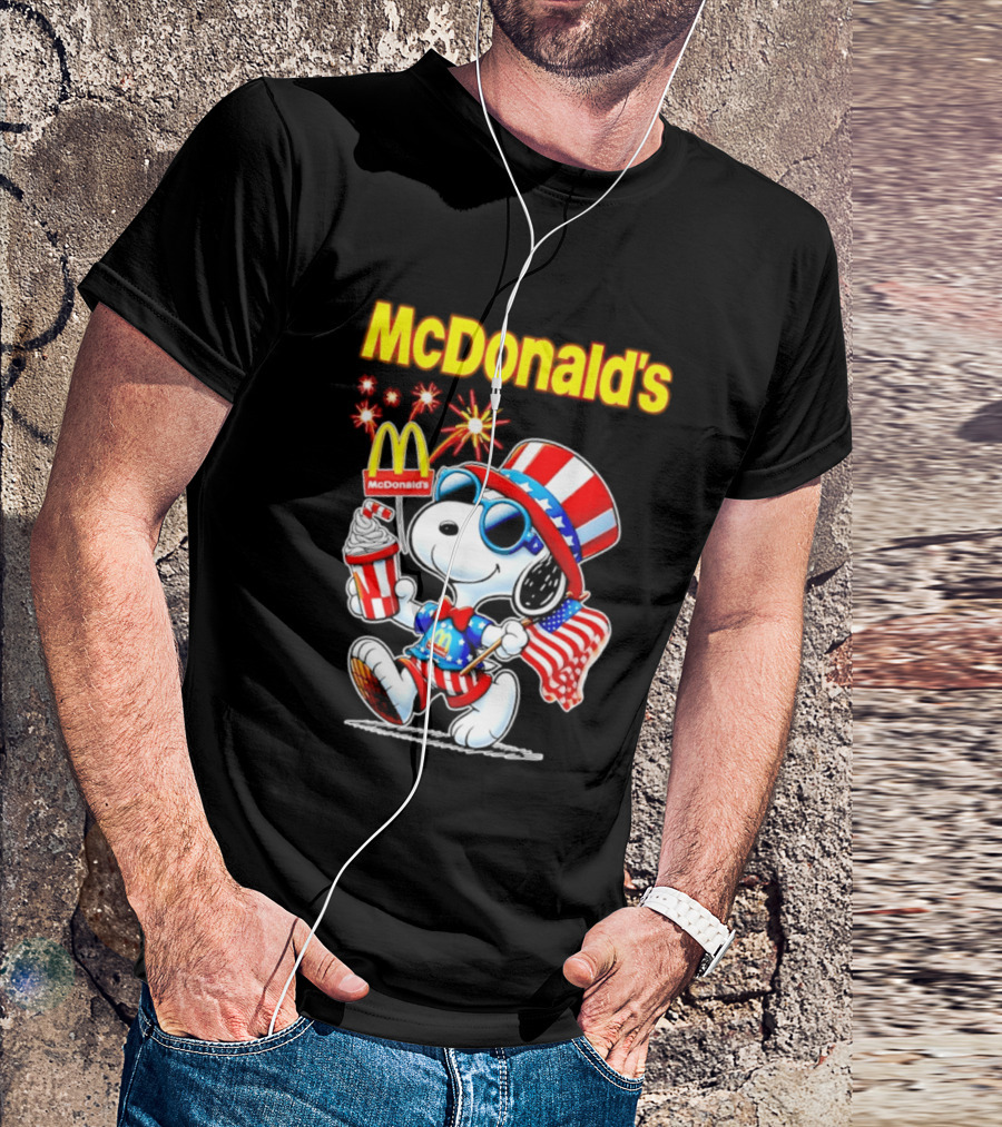 Snoopy McDonald's American Celebration 1776 2026 250th Anniversary Patriotic T-Shirt