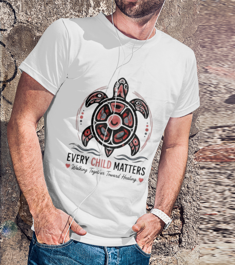 Every Child Matters Turtle Walking Together Toward Healing Indigenous T-Shirt