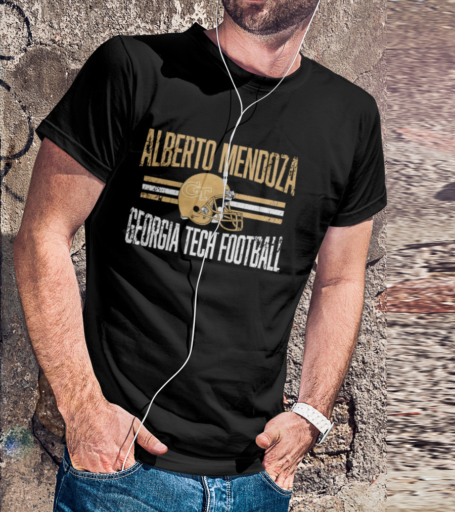Alberto Mendoza Georgia Tech Football Helmet Hero CT T-Shirt