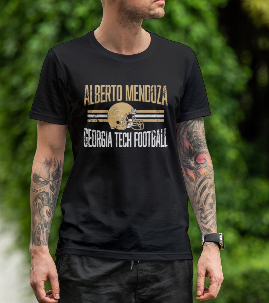 Alberto Mendoza Georgia Tech Football Helmet Hero CT T-Shirt