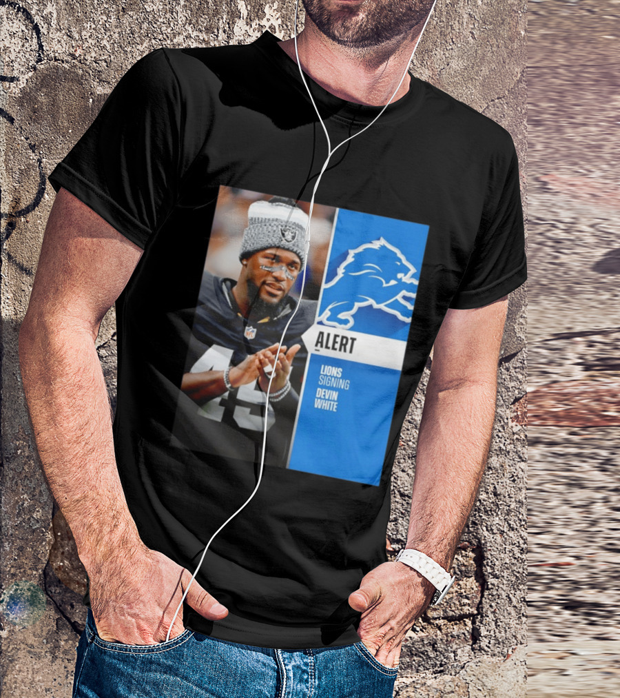 Alert Lions Signing Devin White NFL Football 2026 Season Update T-Shirt