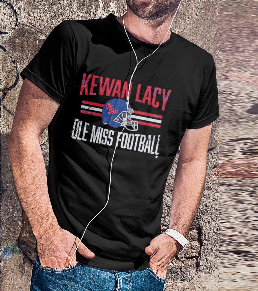 Kewan Lacy Ole Miss Football Rebels Helmet Hero T-Shirt