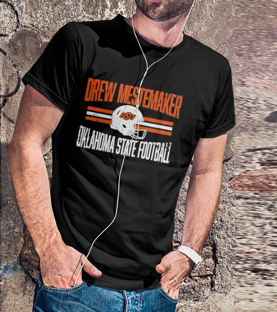 Drew Mestemaker OSU Oklahoma State Football Distressed Vintage Look T-Shirt