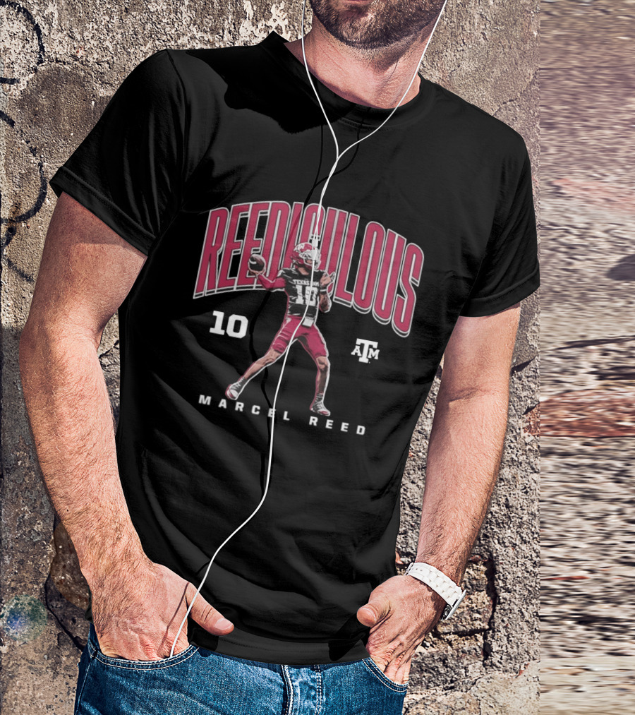 Texas A&M Aggies REEDICULOUS Marcel Reed 10 Caricature T-Shirt