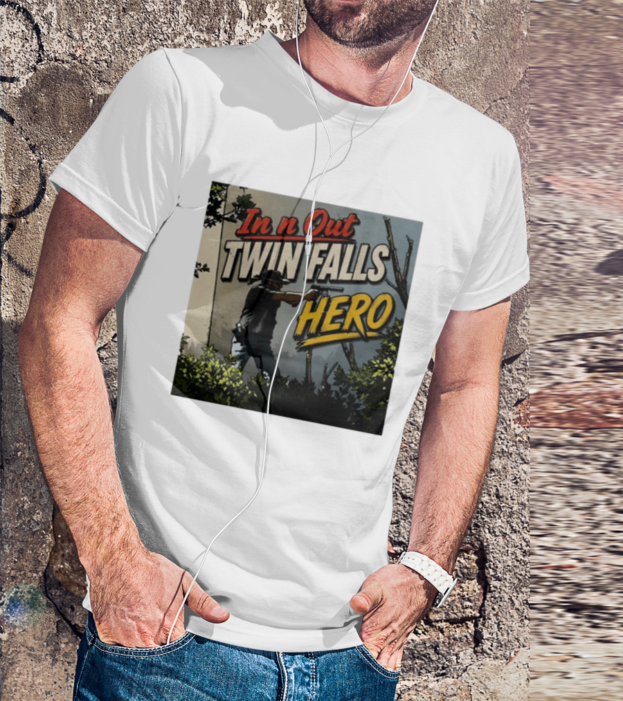 In N Out Twin Falls Hero 2026 Action Scene T-Shirt