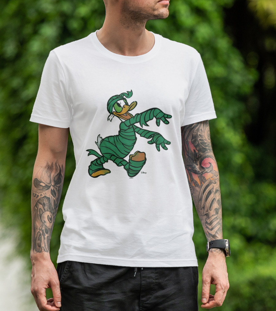 Donald Duck Mummy Costume Halloween Fun T-Shirt