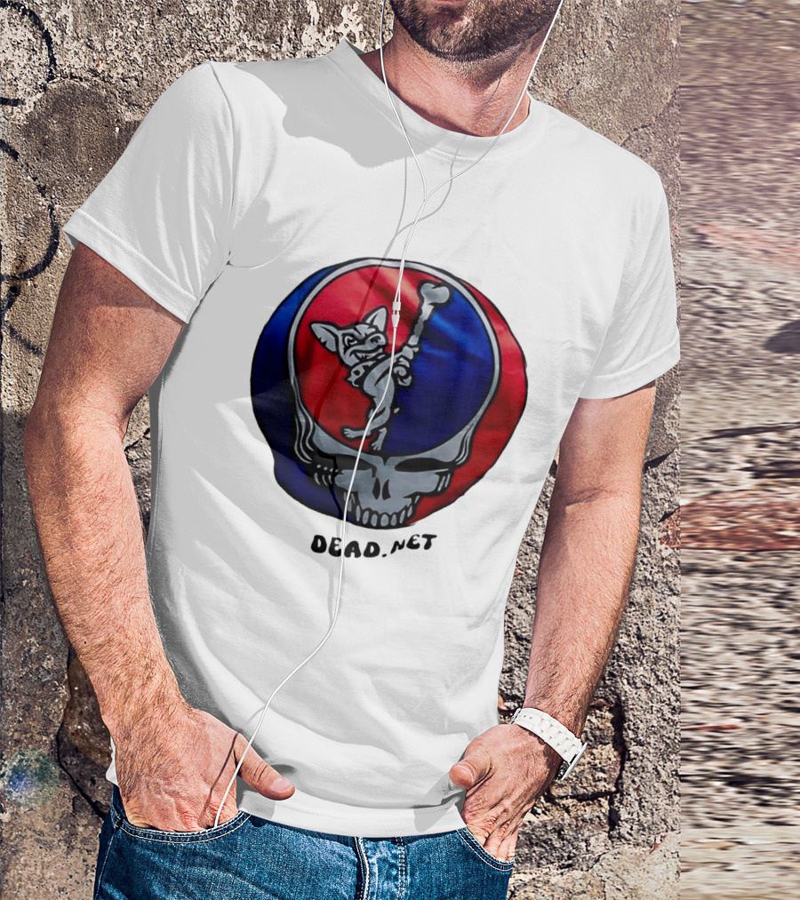 El Paso Dead.Net Skull With French Bulldog And Bone T-Shirt