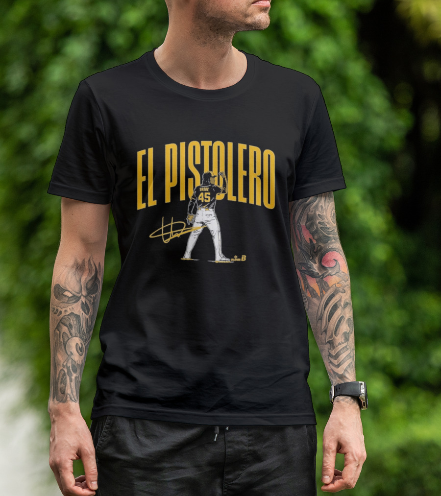 El Pistolero Abner Uribe 45 Signature Baseball Player T-Shirt