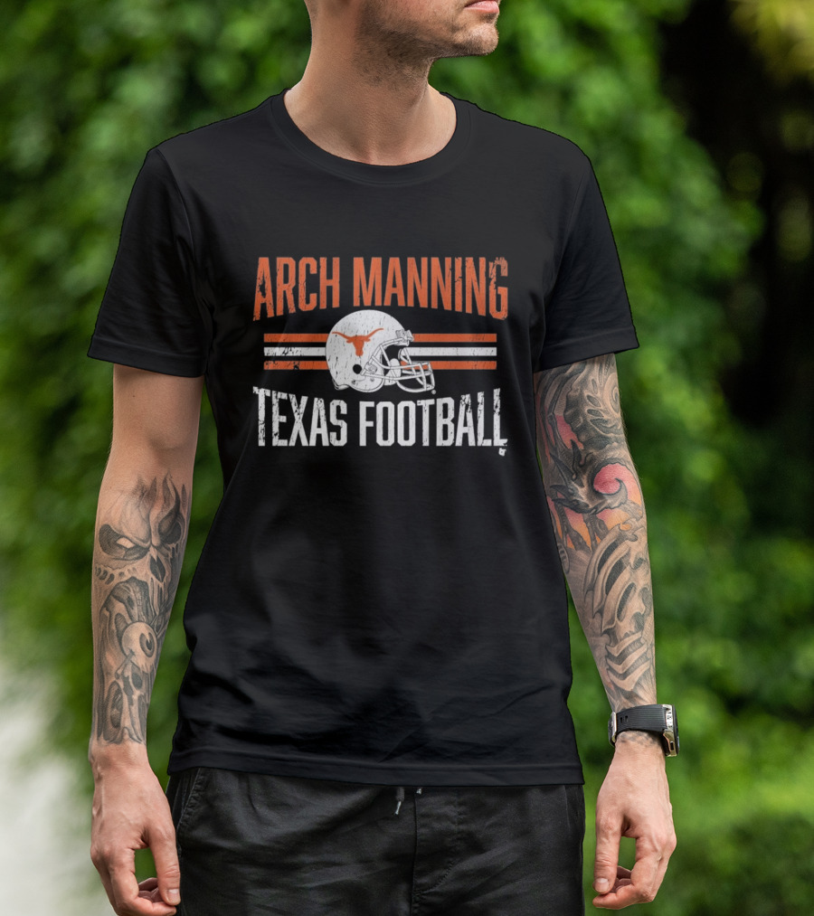 Texas Longhorns Arch Manning Football Helmet Hero T-Shirt
