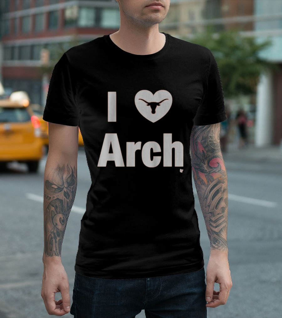 Texas Longhorns I Heart Arch Manning Football T-Shirt