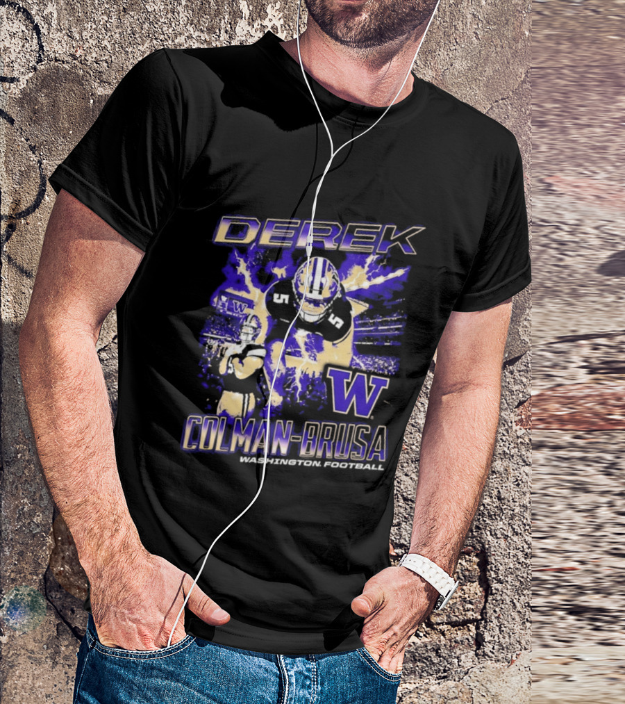 Derek Colman Brusa Washington State Football Huskies W Wildcats T-Shirt