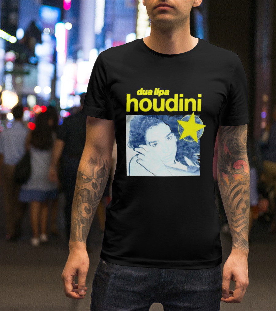 Dua Lipa Houdini Pop Music Radical Optimism Yellow Star T-Shirt
