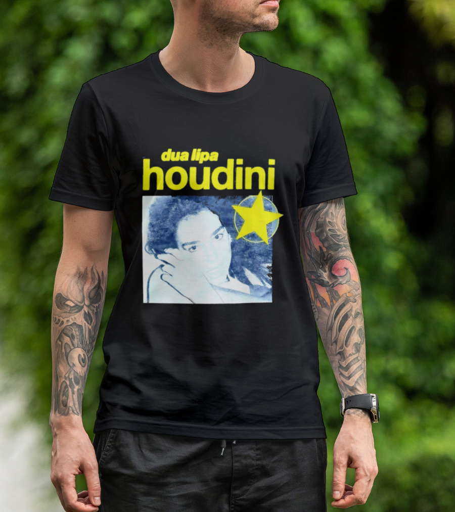 Dua Lipa Houdini Pop Music Radical Optimism Yellow Star T-Shirt