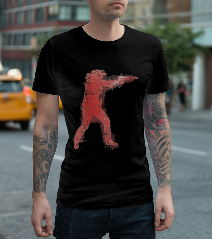 Jordan Salinas Idaho Twin Falls Hero Red Cracked Shooter T-Shirt