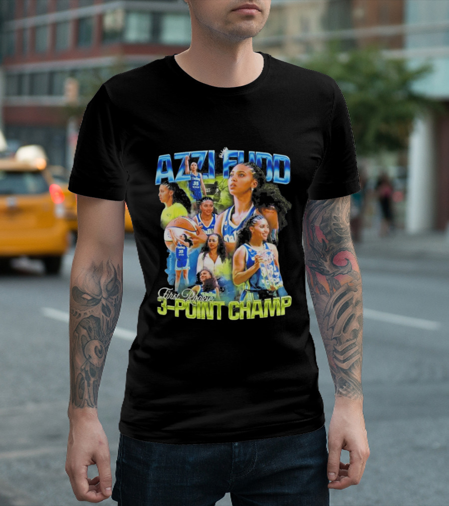 Azzi Fudd Dallas 35 First Rookie 3 Point Champ T-Shirt
