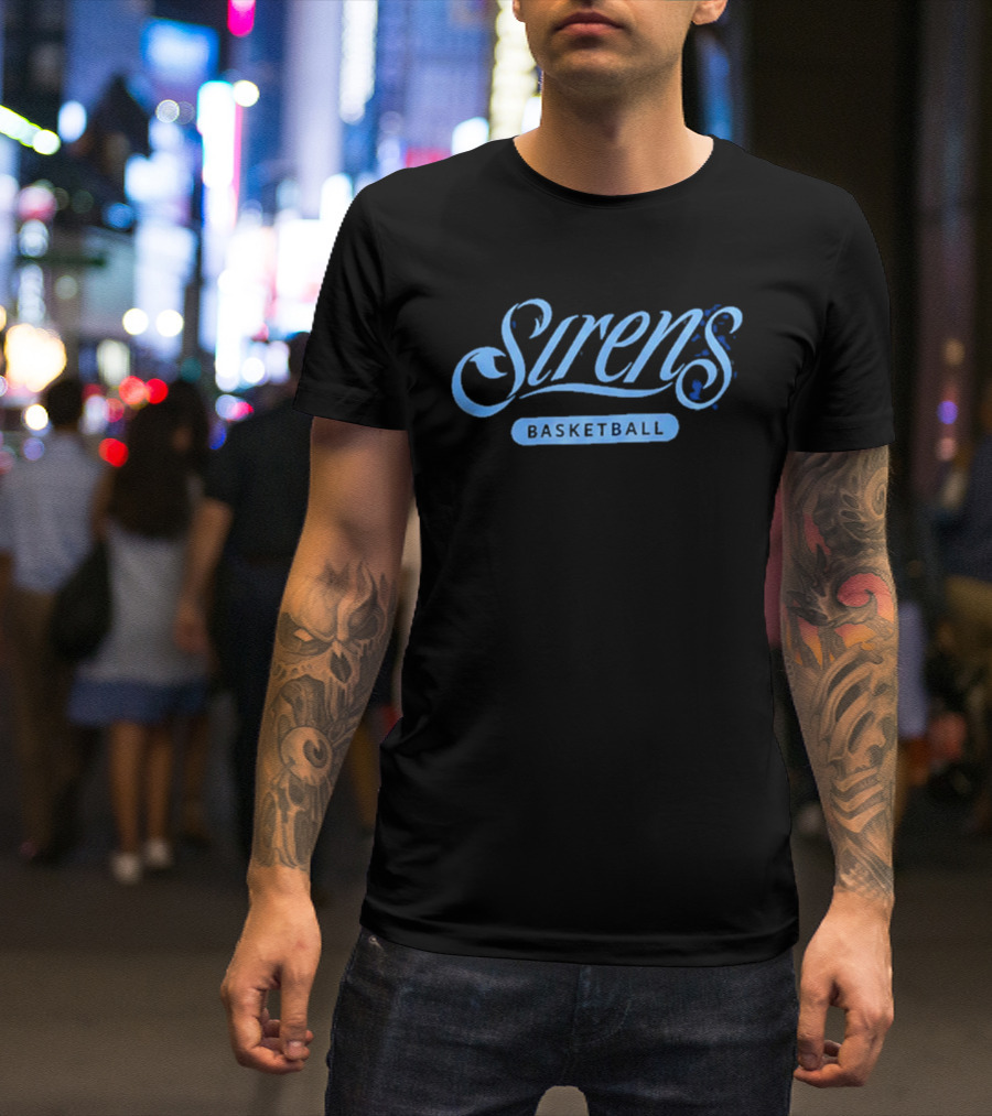Cleveland Sirens WNBA Wild Collective Basketball Siren Blue Multi T-Shirt