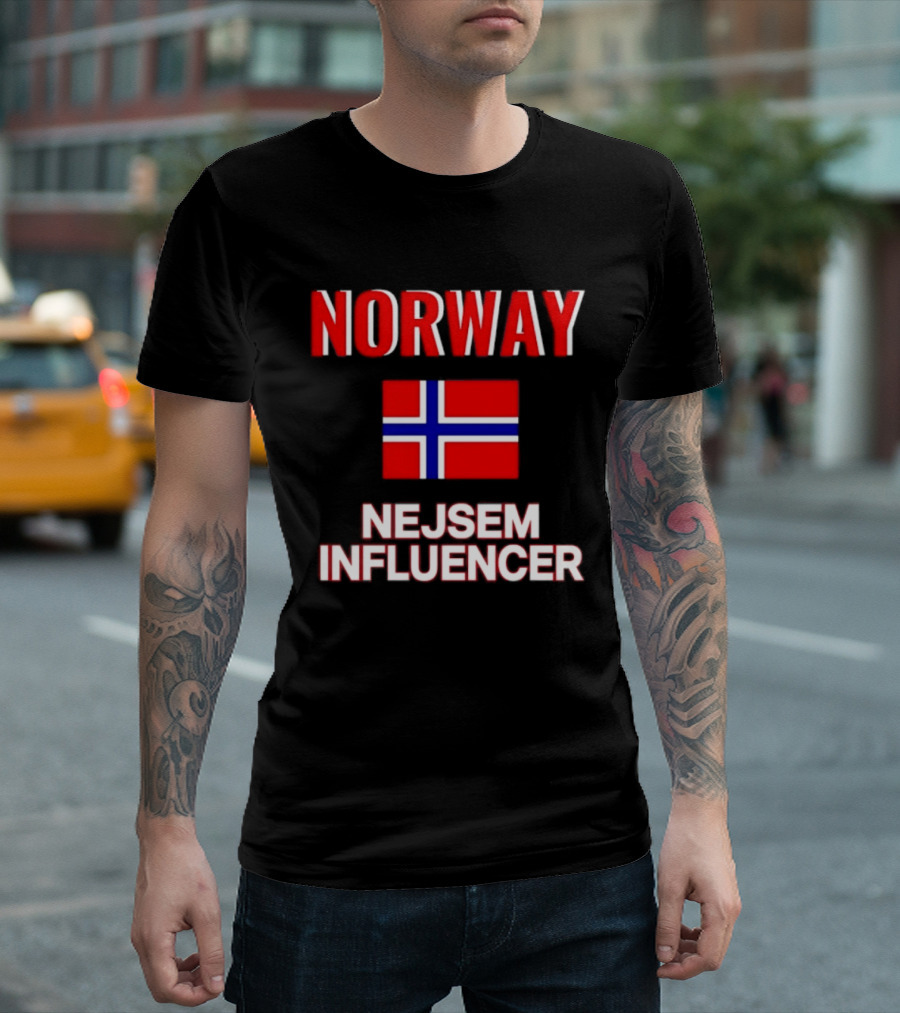Norway Flag Nejsem Influencer T-Shirt