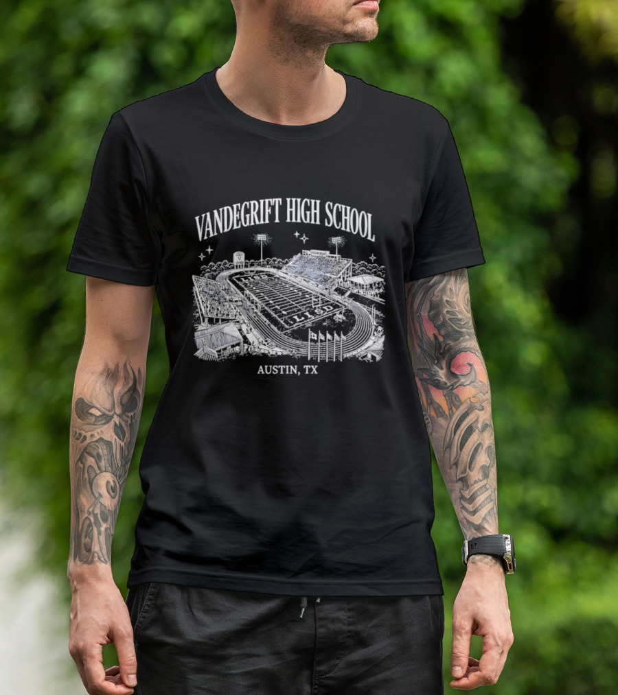 Vandegrift High School Stadium Austin TX Venue Landscape T-Shirt