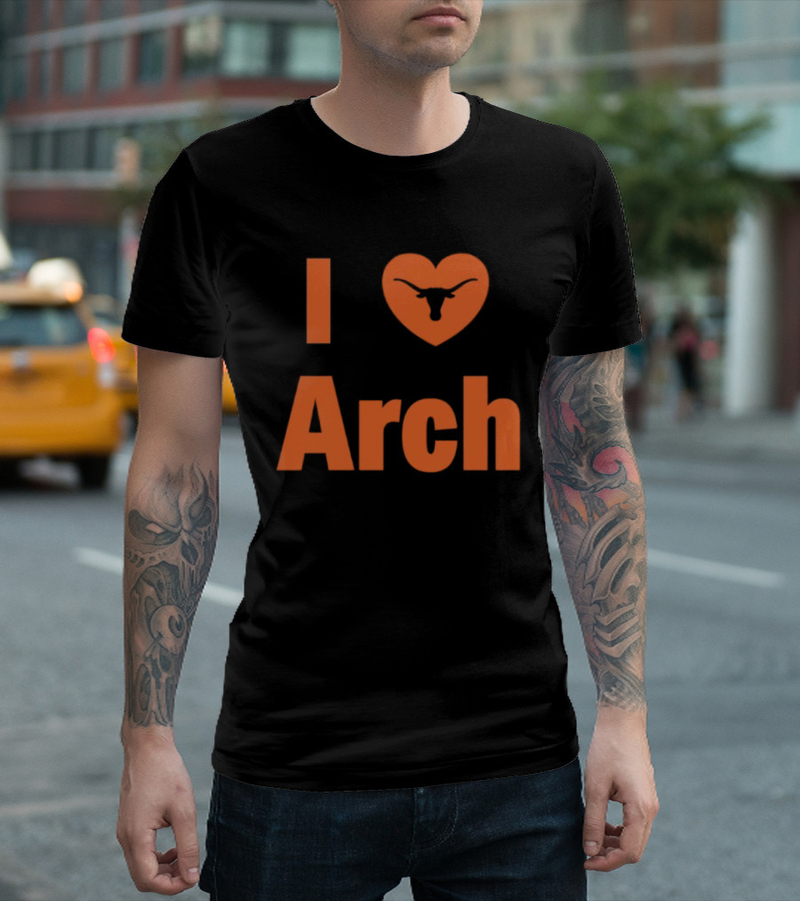 I Heart Arch Longhorns Football Fan T-Shirt