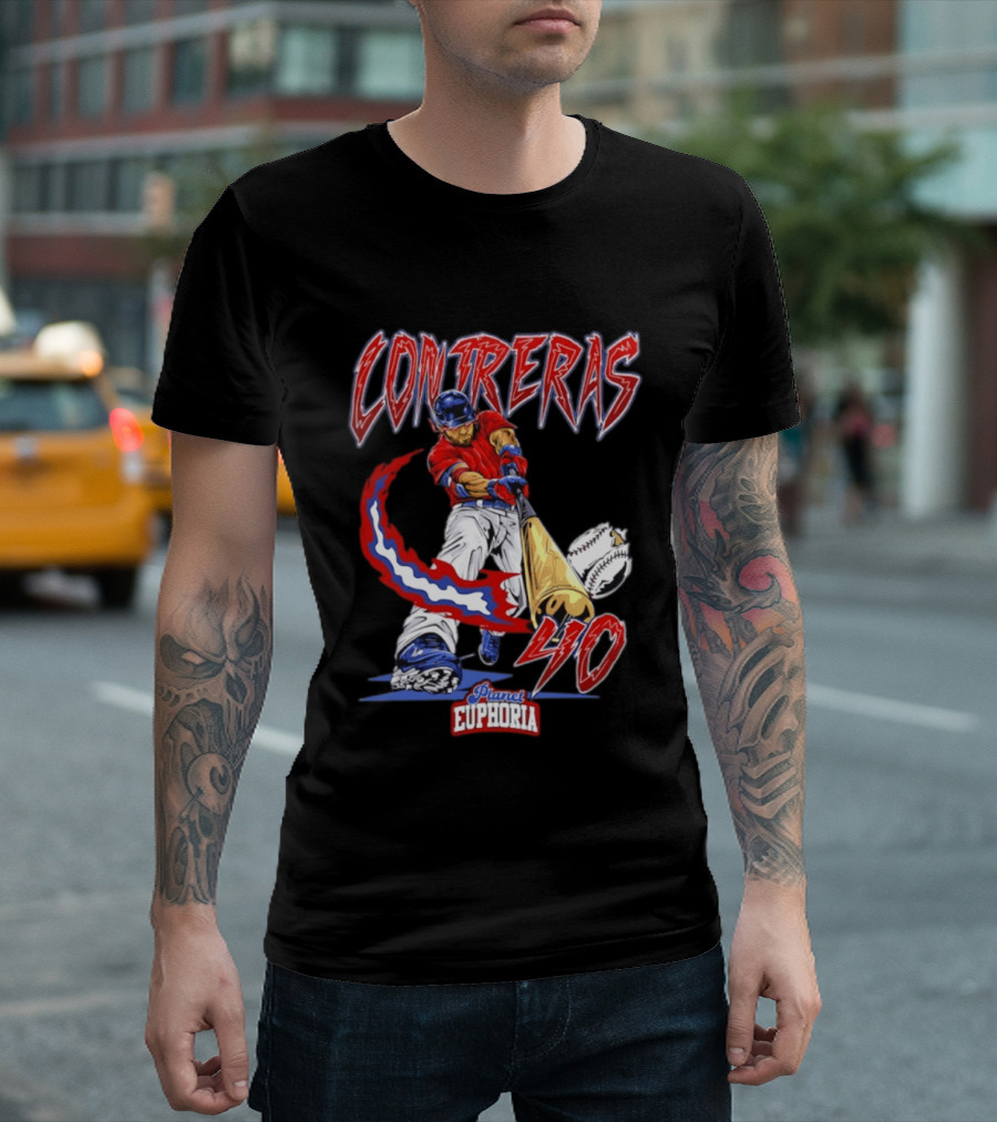 Boston Red Sox Willson Contreras 40 MLB Player Planet Euphoria Comic 2026 T-Shirt
