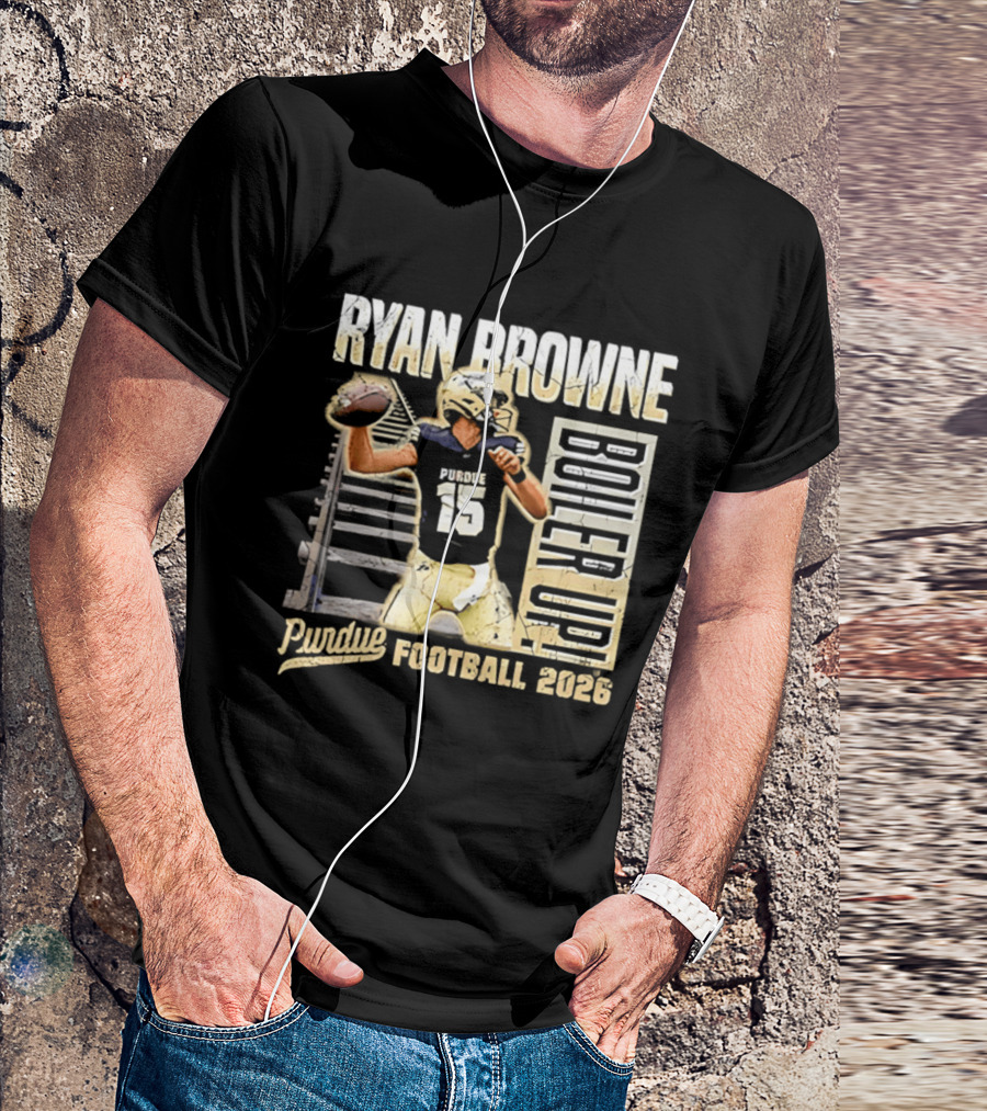 Ryan Browne Purdue Football Boiler Up 2026 T-Shirt