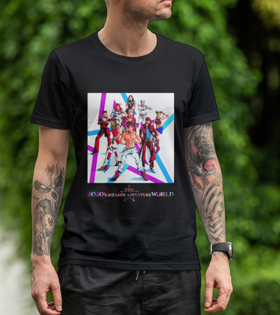 The JoJo's Bizarre Adventure World Anime Characters Ensemble T-Shirt