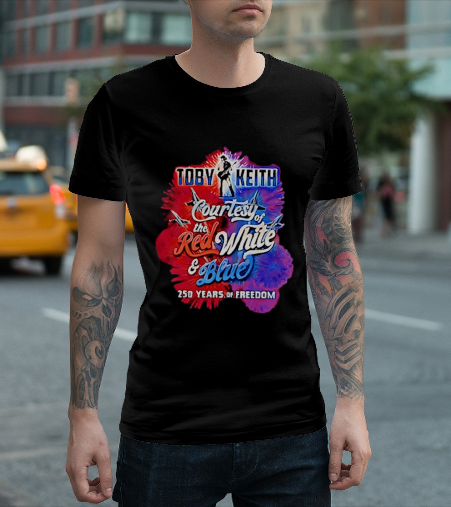 Toby Keith Courtesy Of The Red White And Blue 250 Years Of Freedom Jets T-Shirt