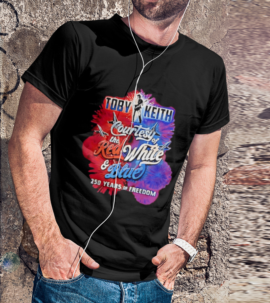 Toby Keith Courtesy Of The Red White And Blue 250 Years Of Freedom Jets T-Shirt